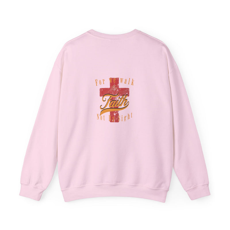 Unisex Christian Crewneck Sweatshirt — "Blessed" Faith Cross Graphic