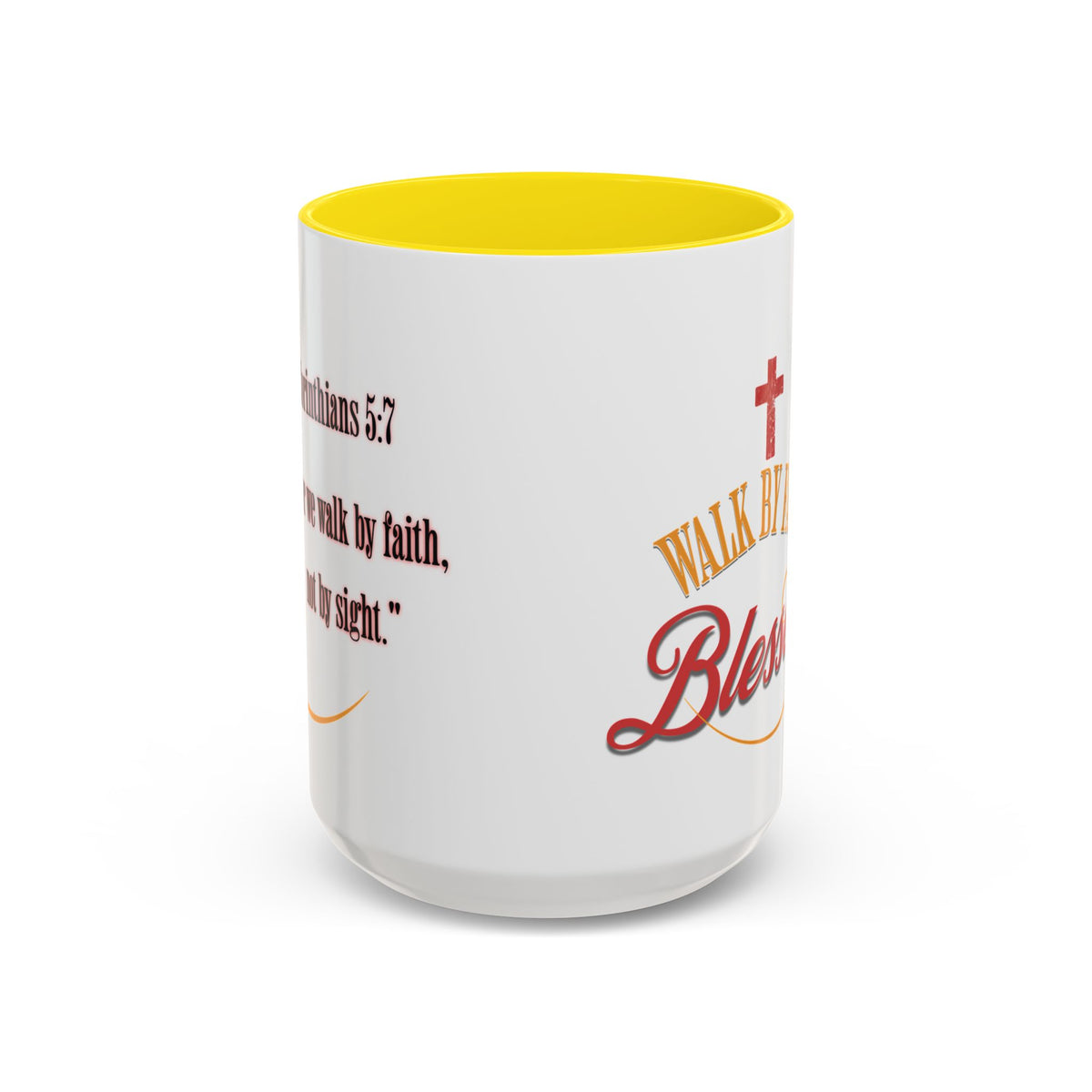 Blessed Coffee Mug — "Walk by Faith" Inspirational Christian Mug