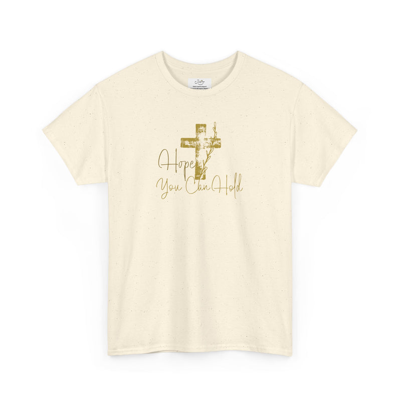 Christian T-Shirt - 'Hope You Can Hold' Gold Cross Tee