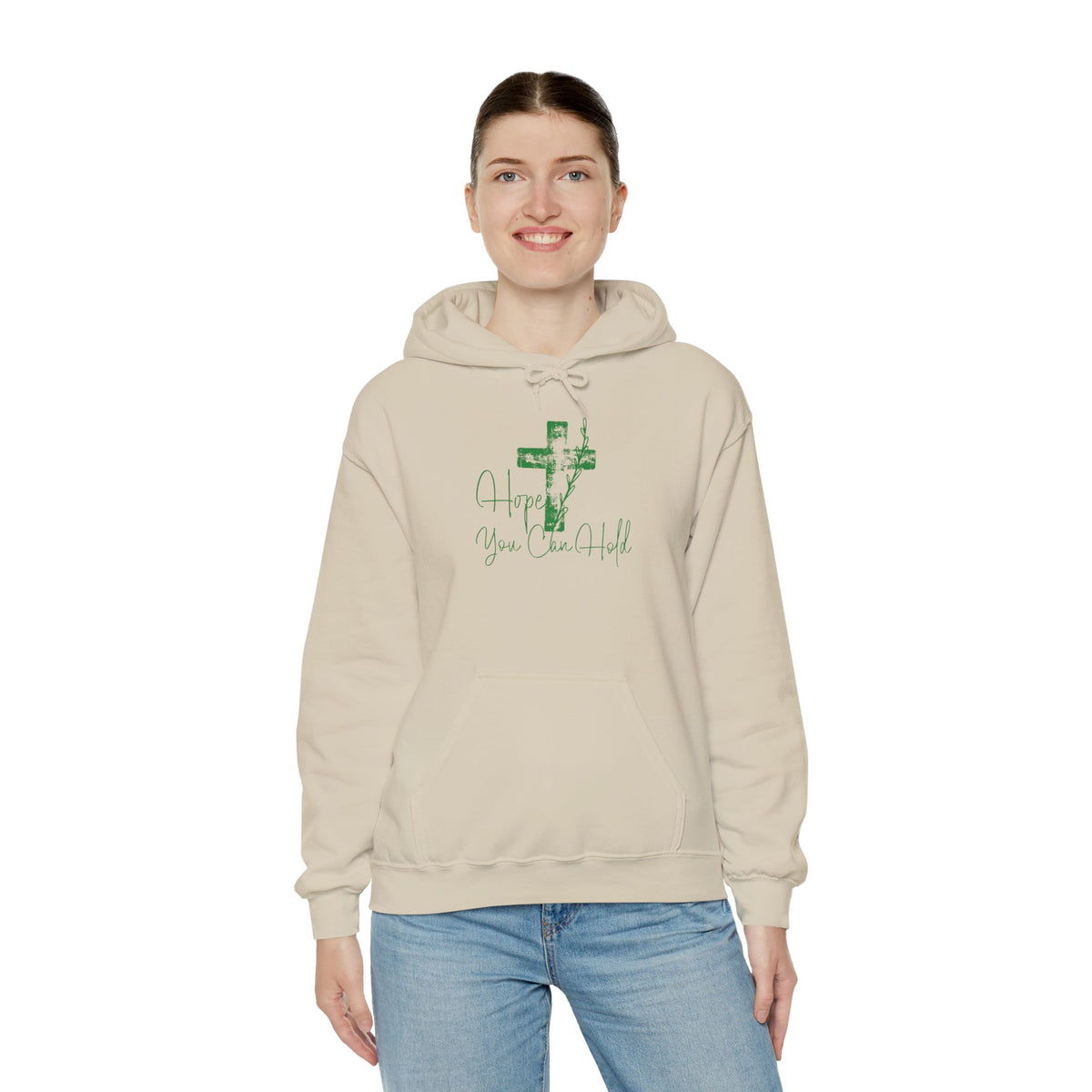Faith Cross Hoodie — "Hope You Can Hold" Christian Pullover