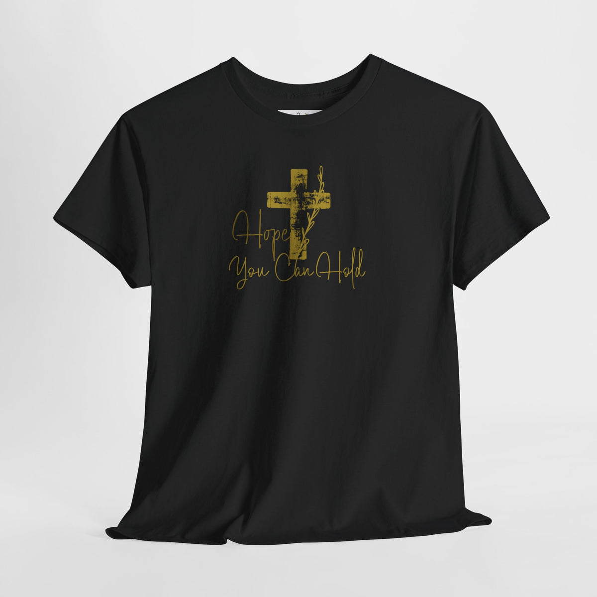 Christian T-Shirt - 'Hope You Can Hold' Gold Cross Tee
