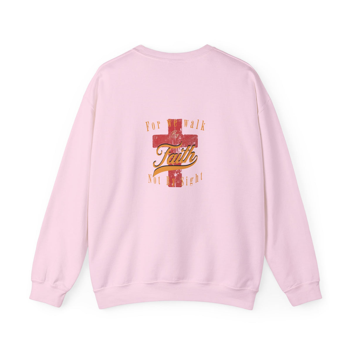 Unisex Christian Crewneck Sweatshirt — "Blessed" Faith Cross Graphic