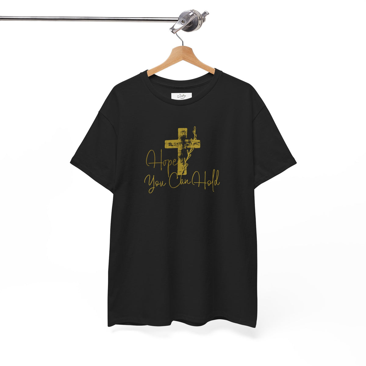 Christian T-Shirt - 'Hope You Can Hold' Gold Cross Tee
