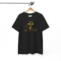 Christian T-Shirt - 'Hope You Can Hold' Gold Cross Tee