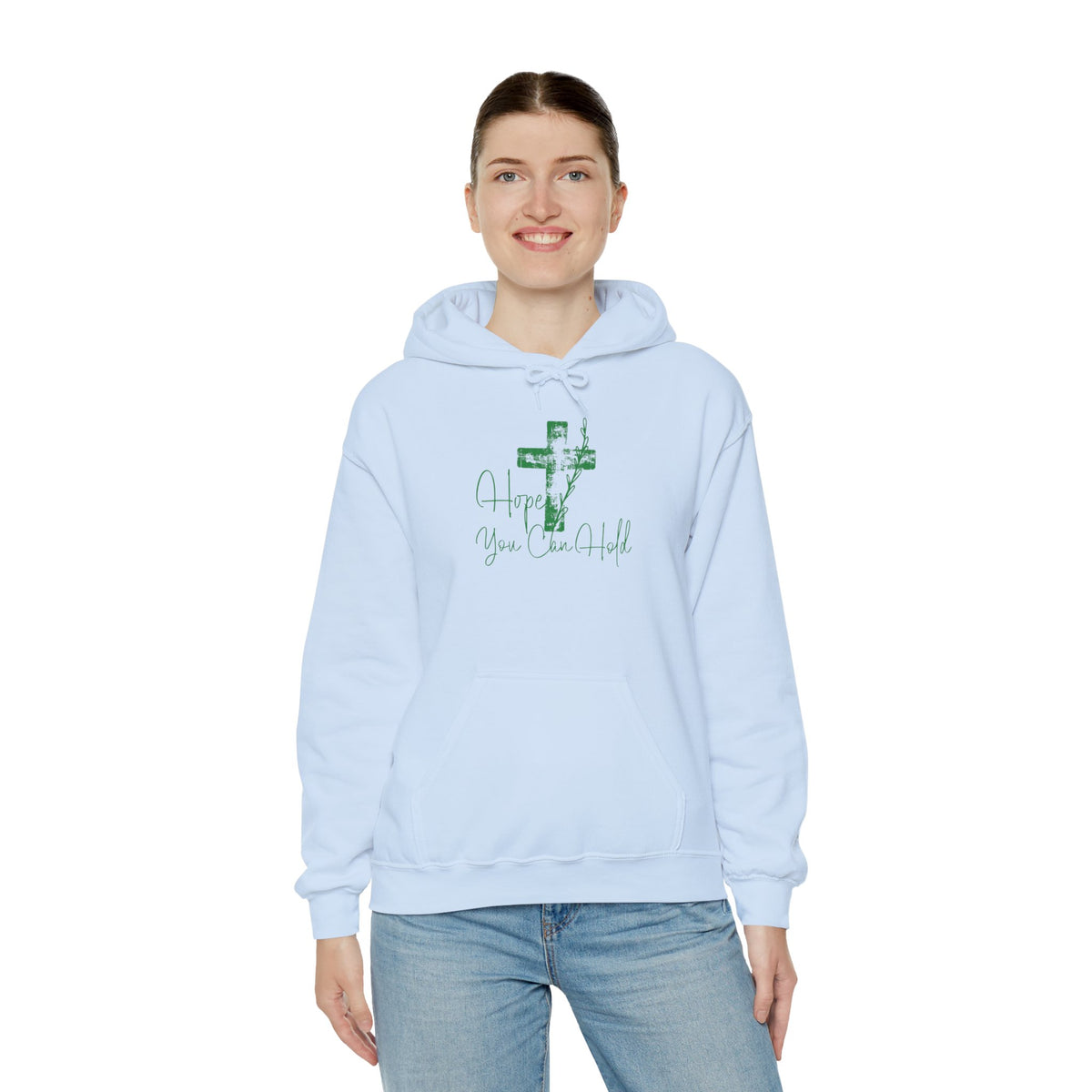 Faith Cross Hoodie — "Hope You Can Hold" Christian Pullover