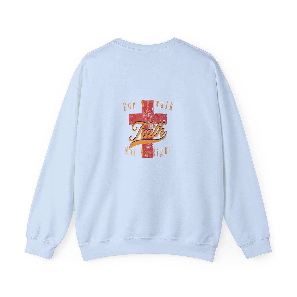 Unisex Christian Crewneck Sweatshirt — "Blessed" Faith Cross Graphic