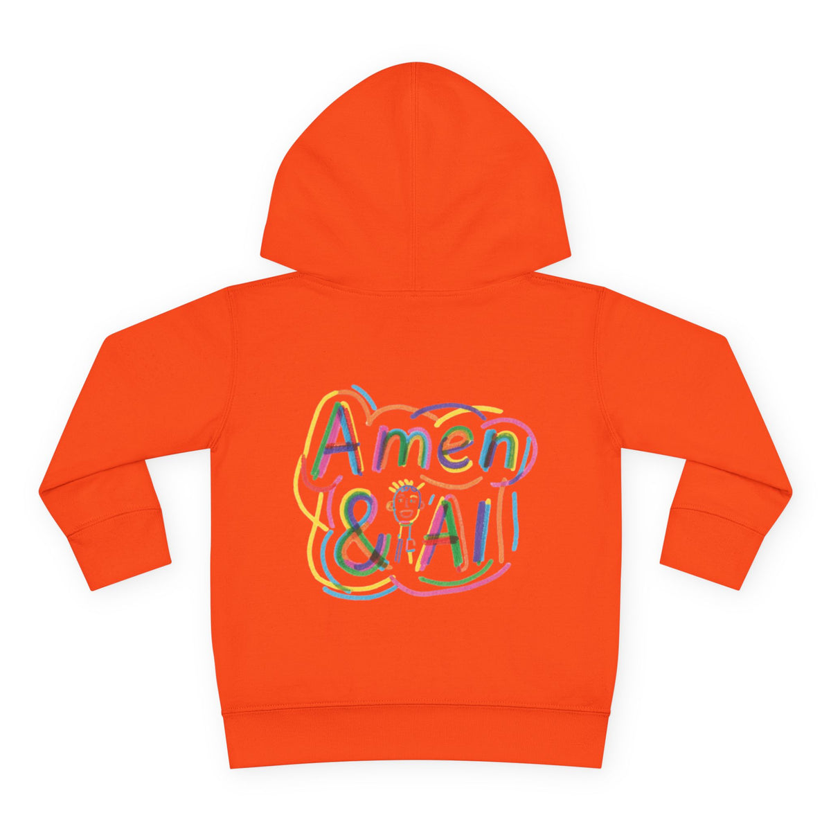 Toddler Hoodie - "Jesus Is My Source Code" Colorful Christian Pullover