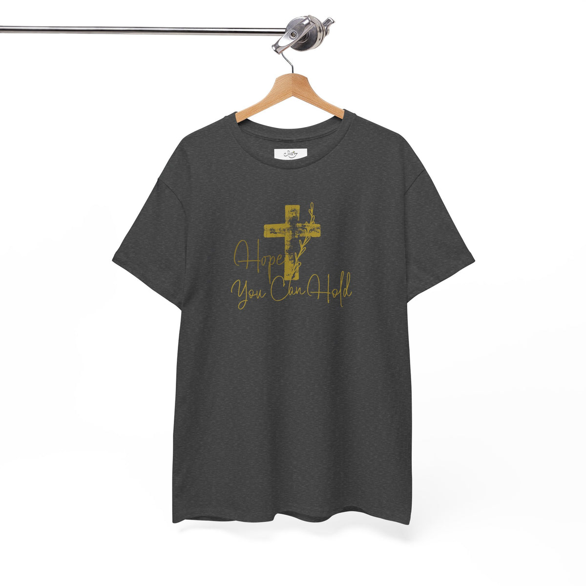 Christian T-Shirt - 'Hope You Can Hold' Gold Cross Tee