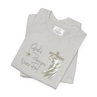 Faith T-Shirt — "God's Promises Never Fail" Christian Tee with Cross & Olive Branch Design