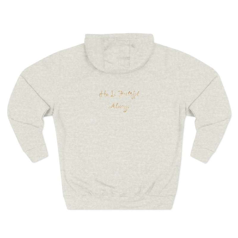 Faith Script Hoodie — "A Daily Dose of Faith" Gold Script Fleece Hoodie