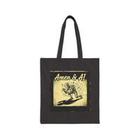 Amen & AI Cotton Tote — "This is Wild! My AI Prays Faster Than I Text" Graphic Canvas Bag