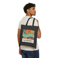 AI-Powered Scripture Study Tote Bag — Funny Retro Typography Cotton Canvas Shoulder Tote