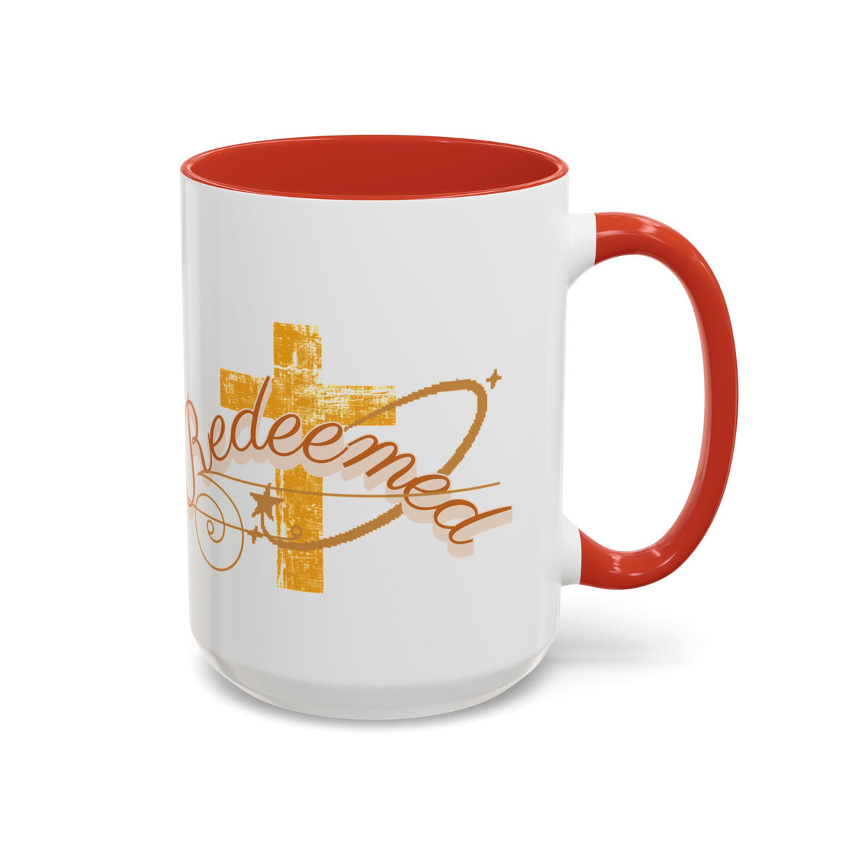 Redeemed Cross Accent Coffee Mug — Inspirational Christian Tea Cup (11/15oz)