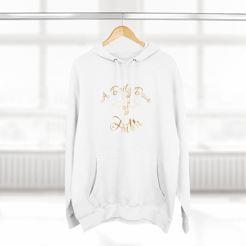 Faith Script Hoodie — "A Daily Dose of Faith" Gold Script Fleece Hoodie