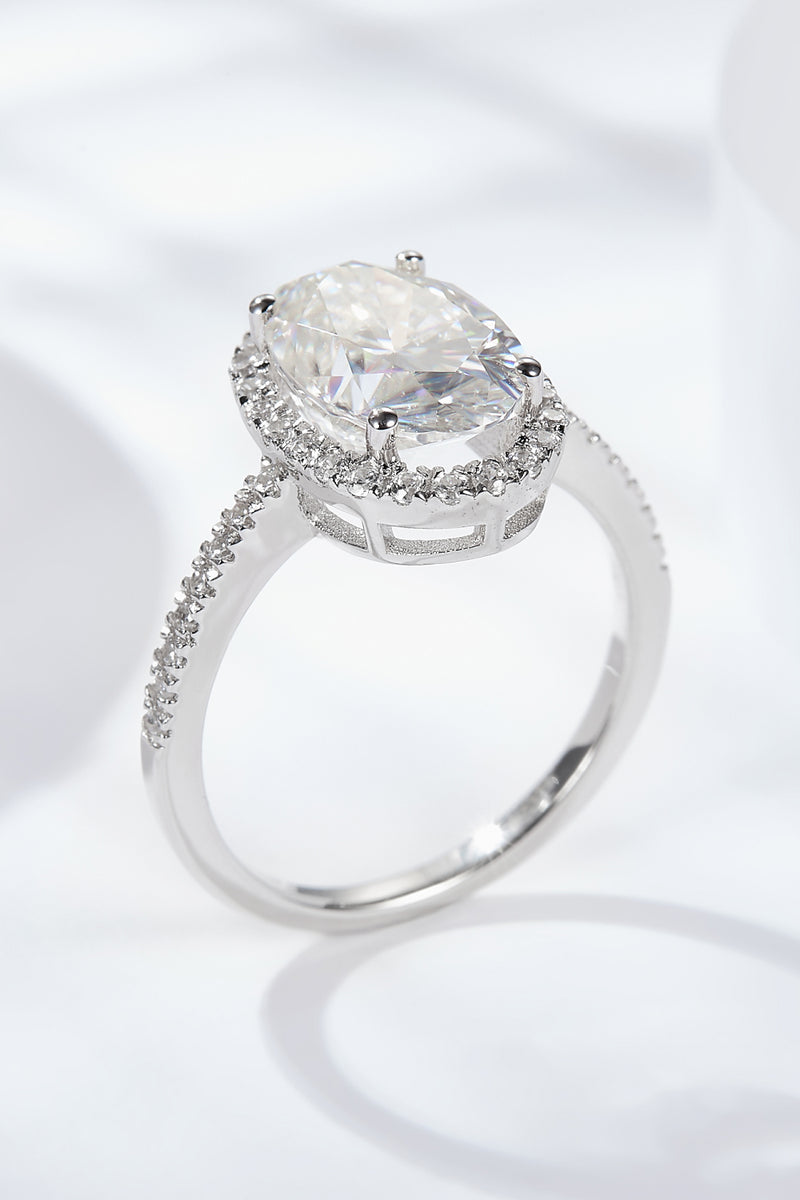 4.5 Carat Moissanite Halo Ring