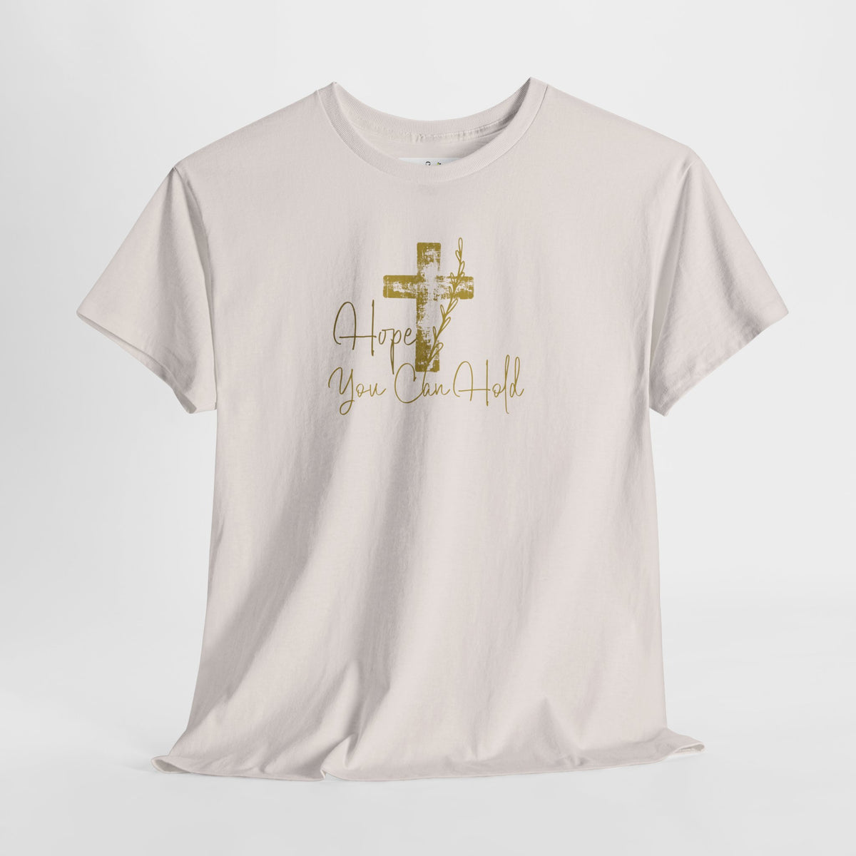 Christian T-Shirt - 'Hope You Can Hold' Gold Cross Tee