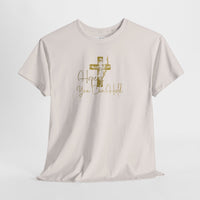 Christian T-Shirt - 'Hope You Can Hold' Gold Cross Tee