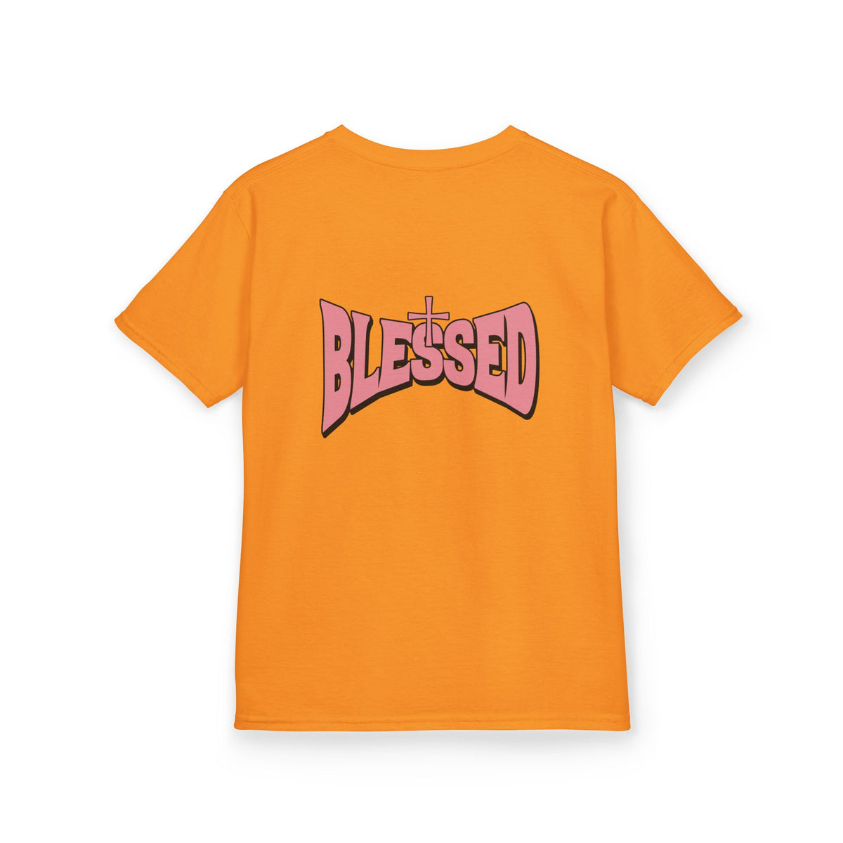 Kids Tee — "Prayer & Play" Cute Christian Shirt (Blessed Back Design)