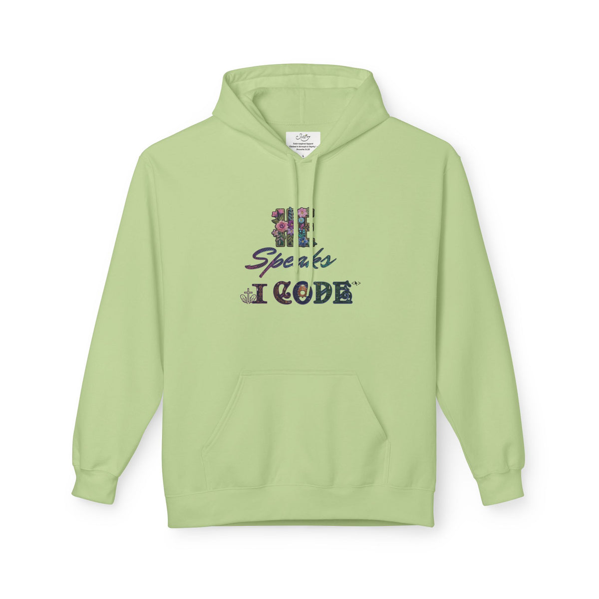 He Speaks I Code Hoodie - Floral Programmer Sweatshirt