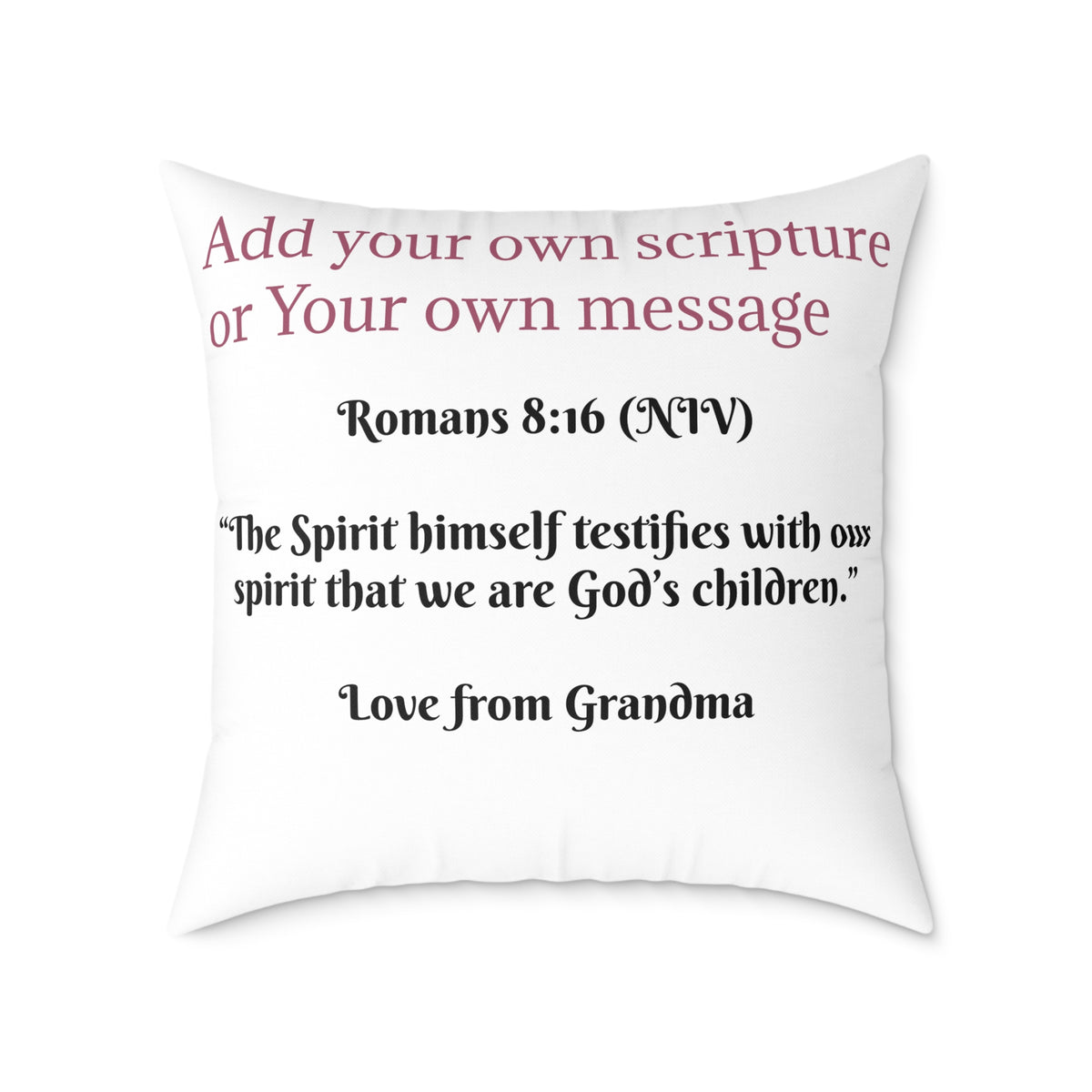 I Am a Child of God Pillow Light Color — Personalized Kids' Faith Decorative Throw Pillow
