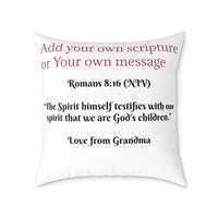 I Am a Child of God Pillow Light Color — Personalized Kids' Faith Decorative Throw Pillow