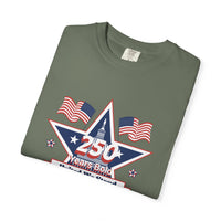Patriotic T-Shirt — "250 Years Bold, United We Stand" with "God Bless America"
