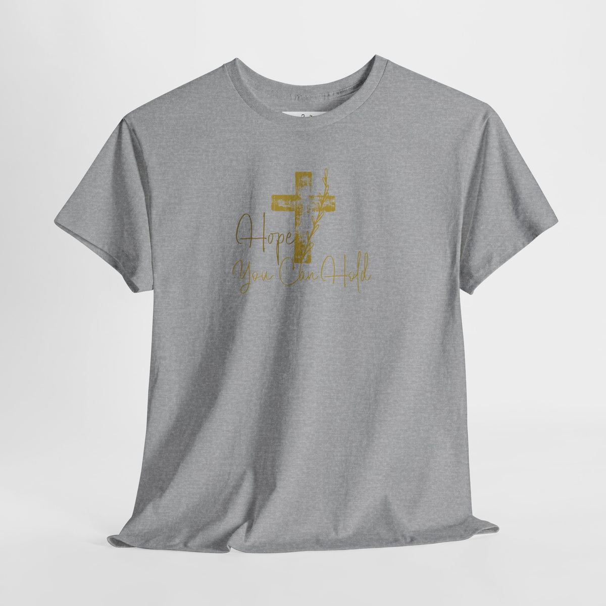 Christian T-Shirt - 'Hope You Can Hold' Gold Cross Tee
