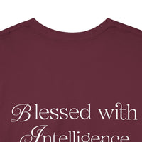 Amen & Algorithms T‑Shirt — “Blessed with Intelligence” Graphic Tee
