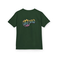 Kids 'Child of Light' Graphic Tee — Colorful Hand-Lettered 'Cherished' Back Design