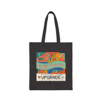 AI-Powered Scripture Study Tote Bag — Funny Retro Typography Cotton Canvas Shoulder Tote