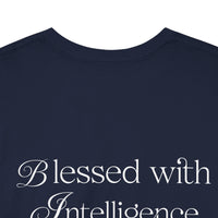 Amen & Algorithms T‑Shirt — “Blessed with Intelligence” Graphic Tee