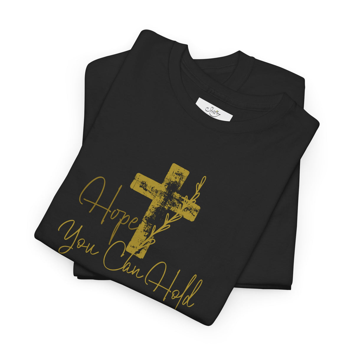 Christian T-Shirt - 'Hope You Can Hold' Gold Cross Tee