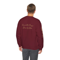 Christian AI Crewneck Sweatshirt - "Amen & AI" Gold Script, "Powered by Prayer, Driven by Data"