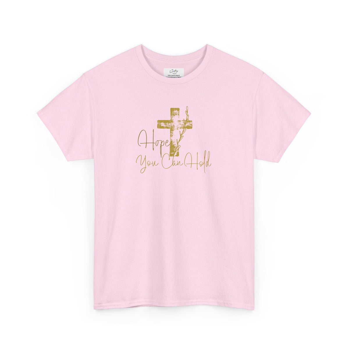 Christian T-Shirt - 'Hope You Can Hold' Gold Cross Tee