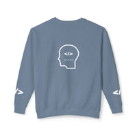 Holy Code Crewneck Sweatshirt — "Divine Purpose" Programmer Graphic