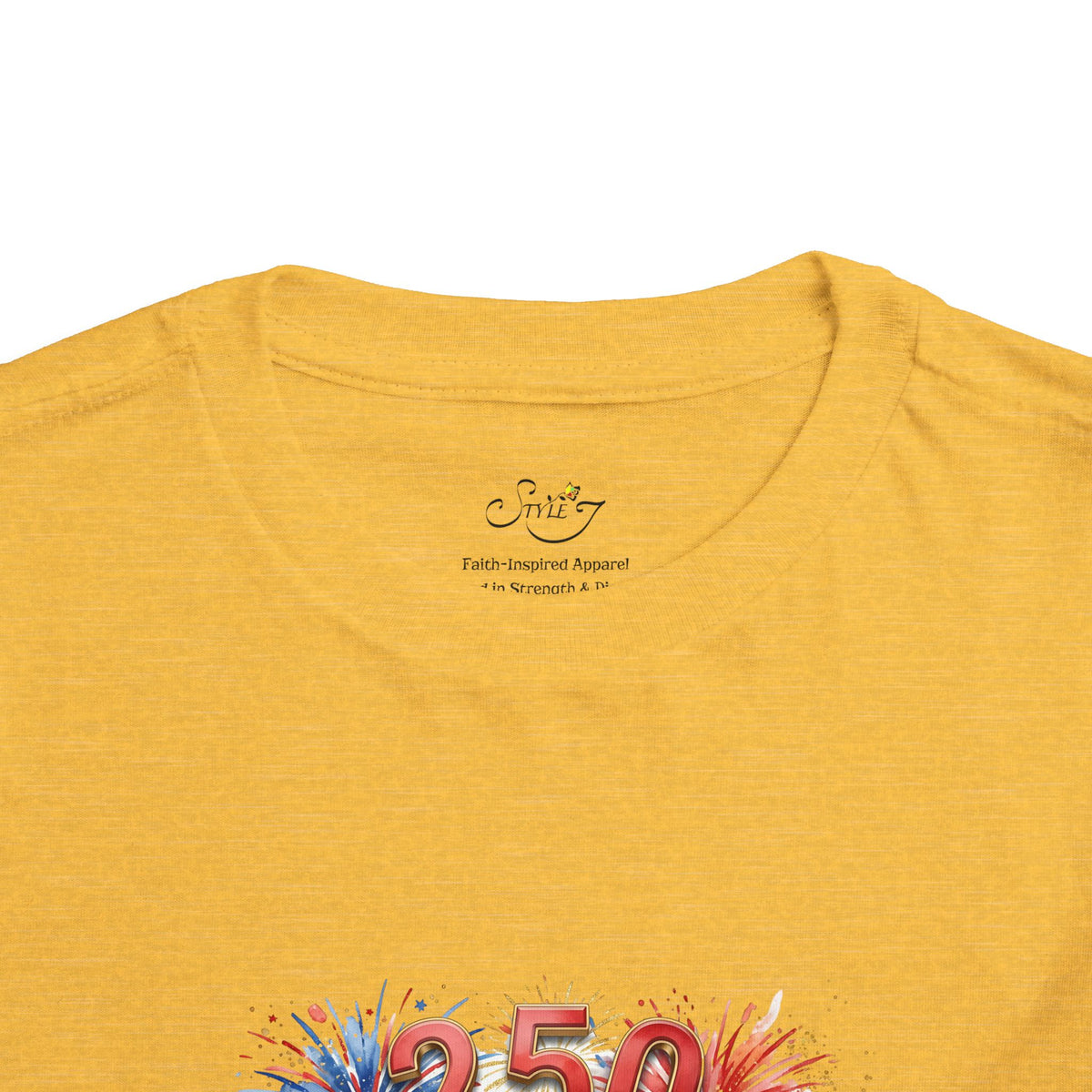 Toddler Tee - USA 250 Patriotic Fireworks 4th of July Shirt