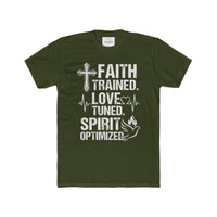 Faith Trained. Love Tuned. Spirit Optimizer Tee – Christian Inspirational T-Shirt
