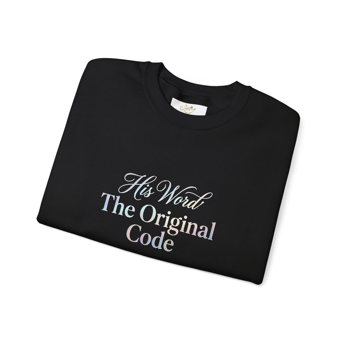 His Word "The Original Code" Crewneck Sweatshirt — Pastel Logo Comfort Pullover