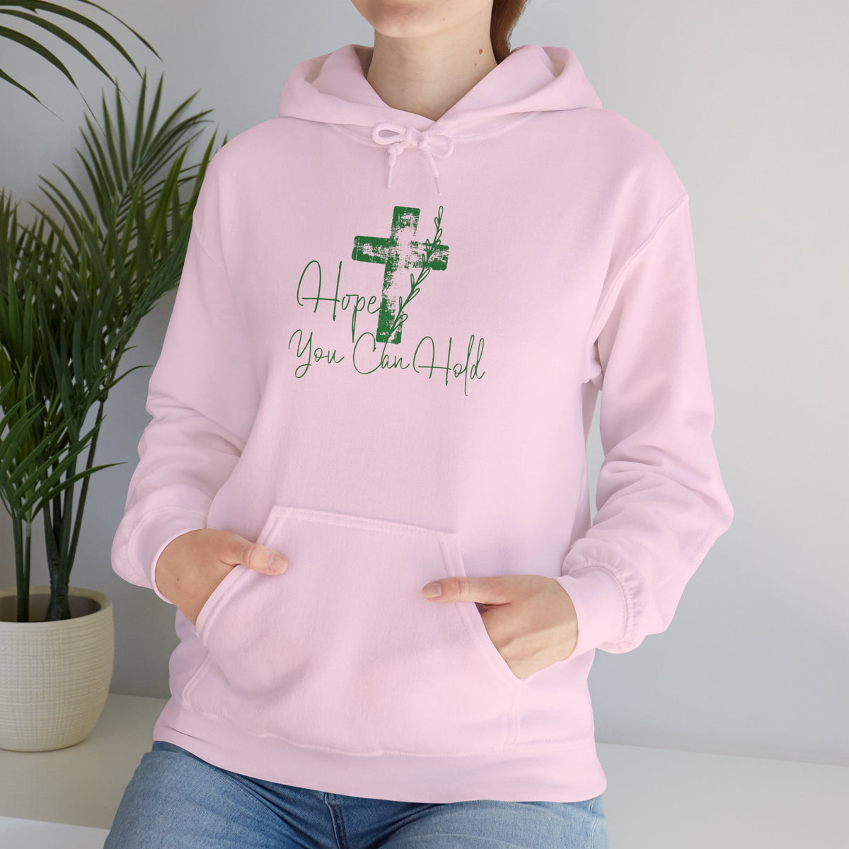 Faith Cross Hoodie — "Hope You Can Hold" Christian Pullover