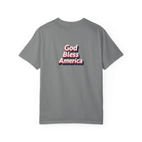 Patriotic T-Shirt — "250 Years Bold, United We Stand" with "God Bless America"