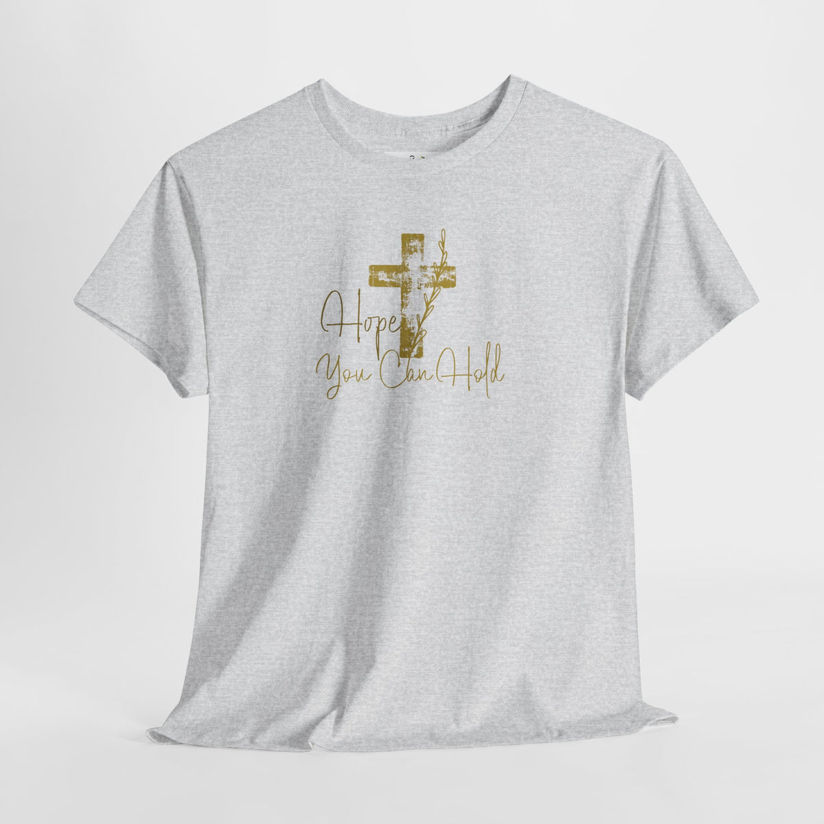 Christian T-Shirt - 'Hope You Can Hold' Gold Cross Tee