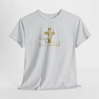 Christian T-Shirt - 'Hope You Can Hold' Gold Cross Tee