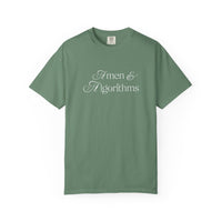 T-Shirt — 'Amen & Algorithms' / 'Blessed with Intelligence' Vintage Garment-Dyed Tee