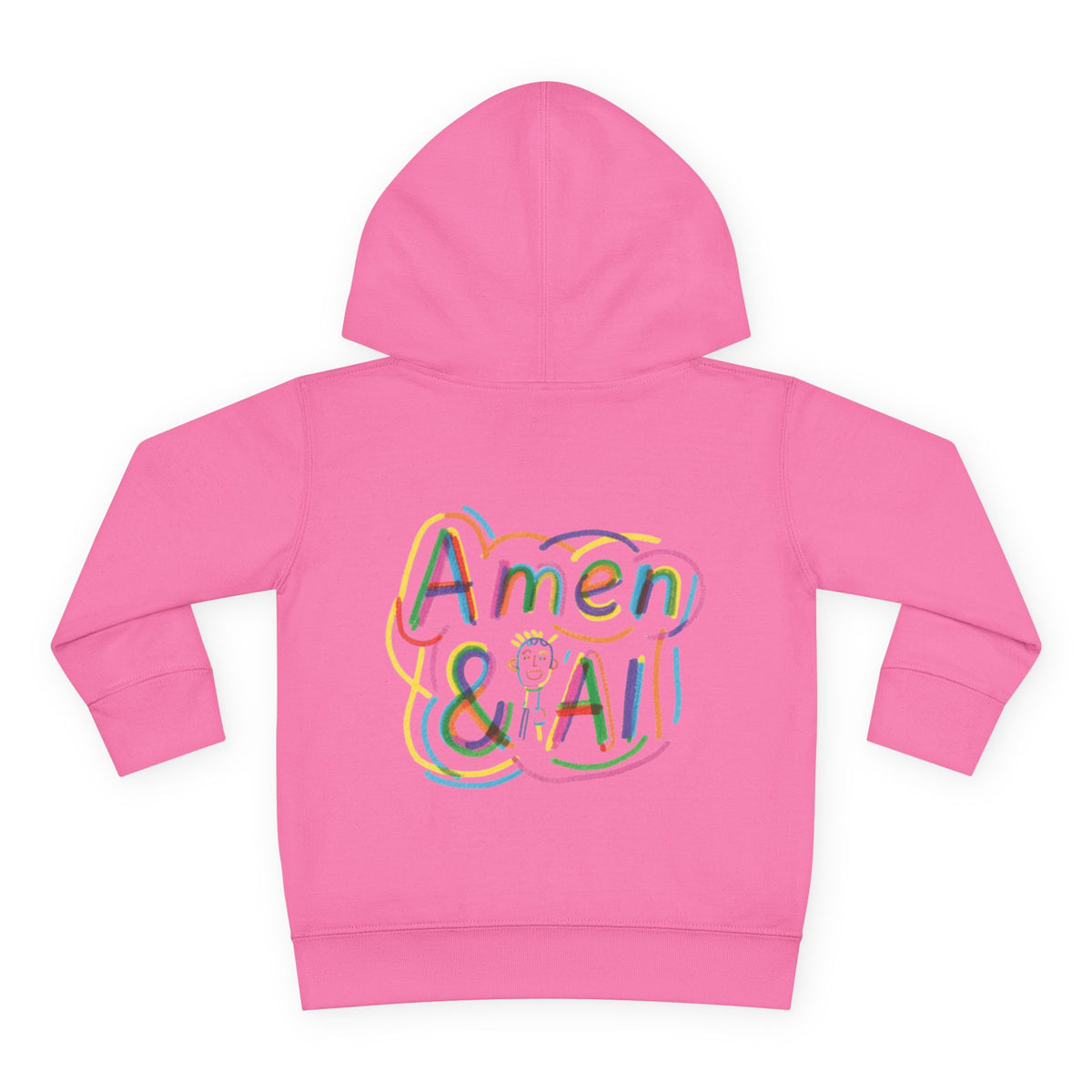Toddler Hoodie - "Jesus Is My Source Code" Colorful Christian Pullover