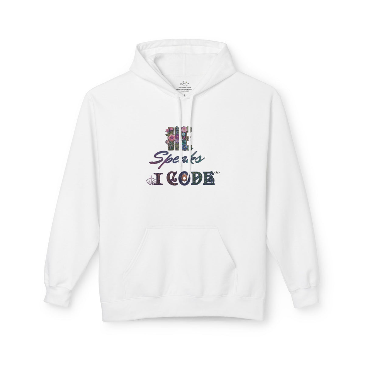 He Speaks I Code Hoodie - Floral Programmer Sweatshirt