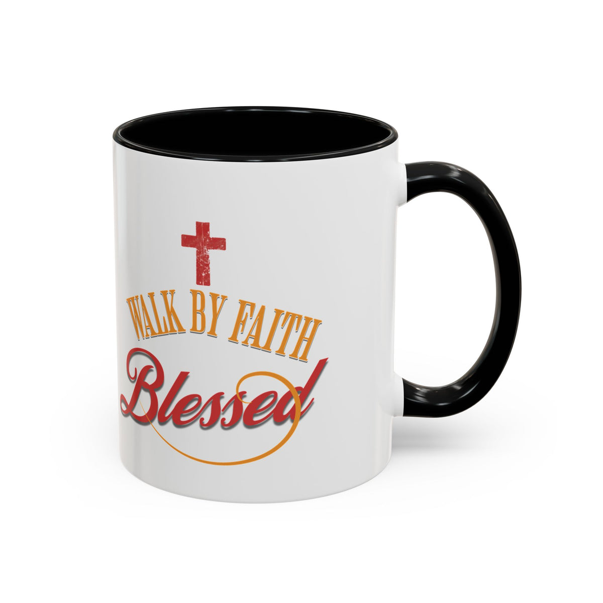 Blessed Coffee Mug — "Walk by Faith" Inspirational Christian Mug