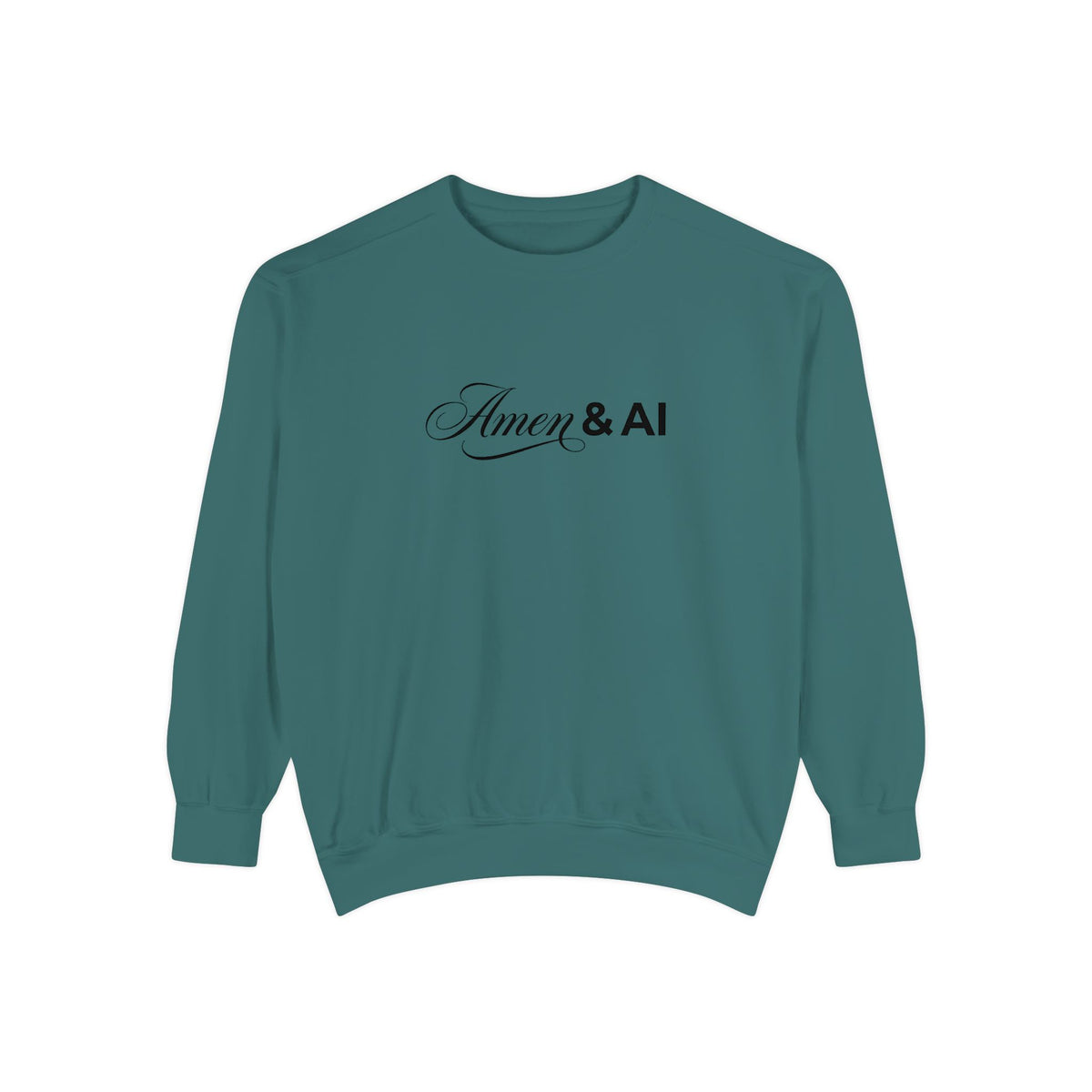 Amen & AI Sweatshirt — Faith-Inspired Typography Crewneck