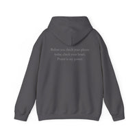 Prayer Is My Power Hoodie — "Before You Check Your Phone Today, Check Your Heart" Christian Hoodie