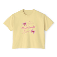 Amen, Algorithms, Angels, Pink Bow Graphic Boxy Tee