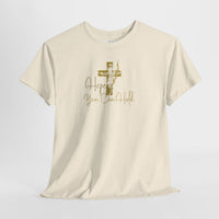 Christian T-Shirt - 'Hope You Can Hold' Gold Cross Tee